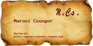 Marosi Csongor névjegykártya