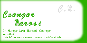 csongor marosi business card